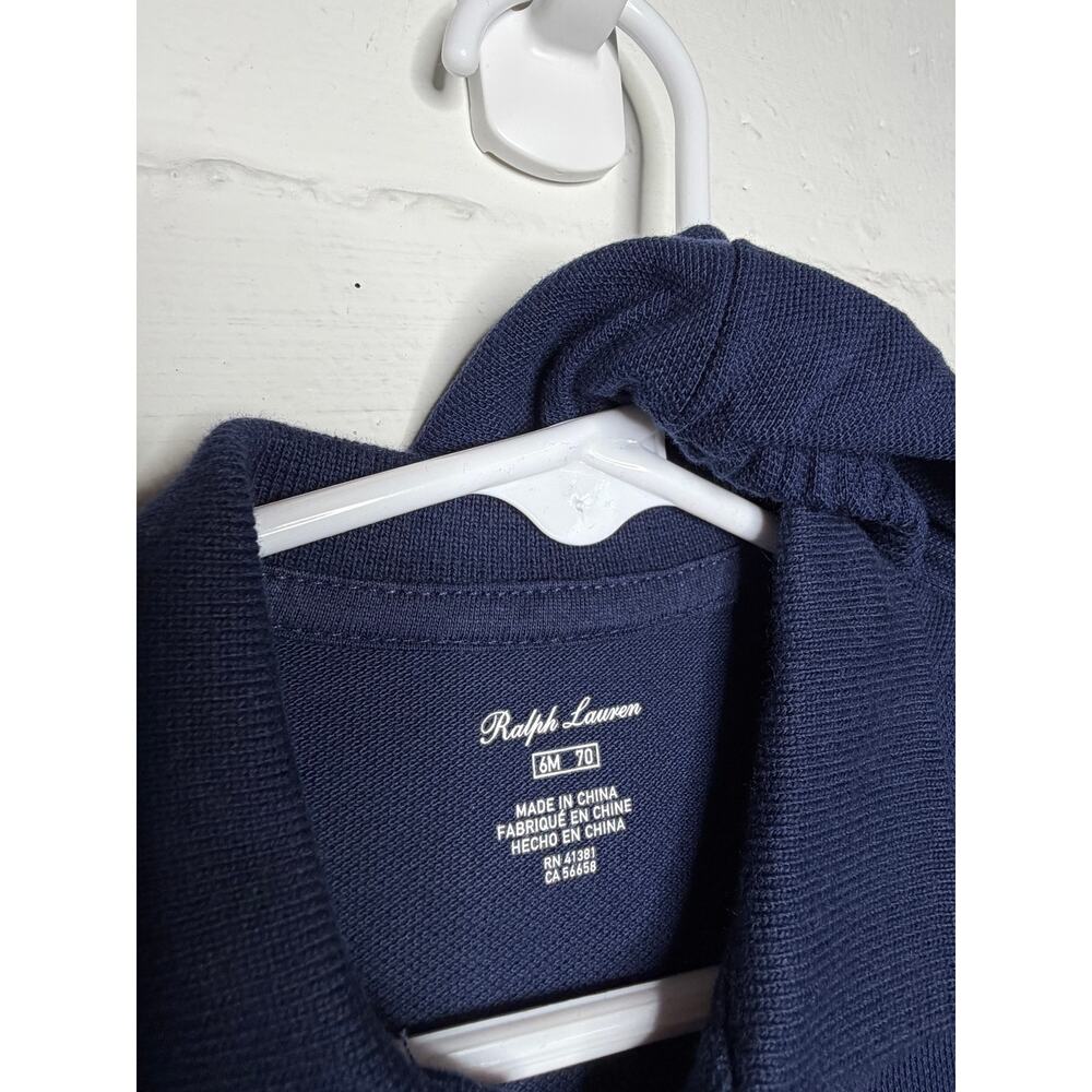 NEW Polo by Ralph Lauren 6 month Girls Navy Blue Polo Dress Set - Picture 3 of 6